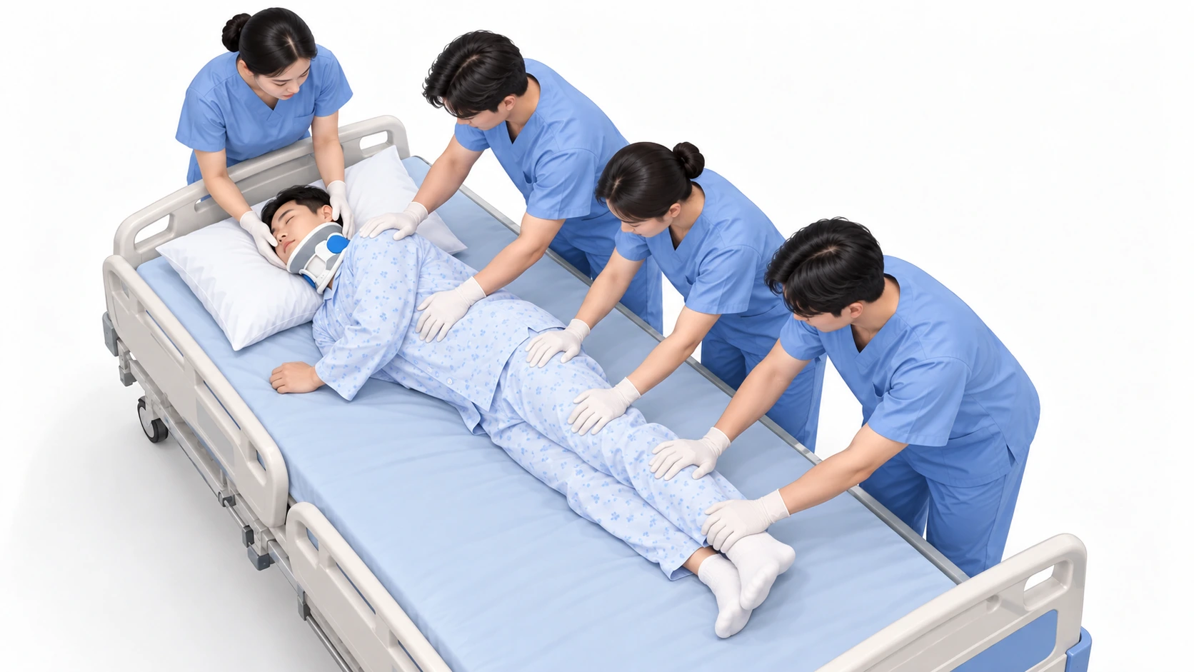 통나무 굴리기 — 한 축으로 함께 회전