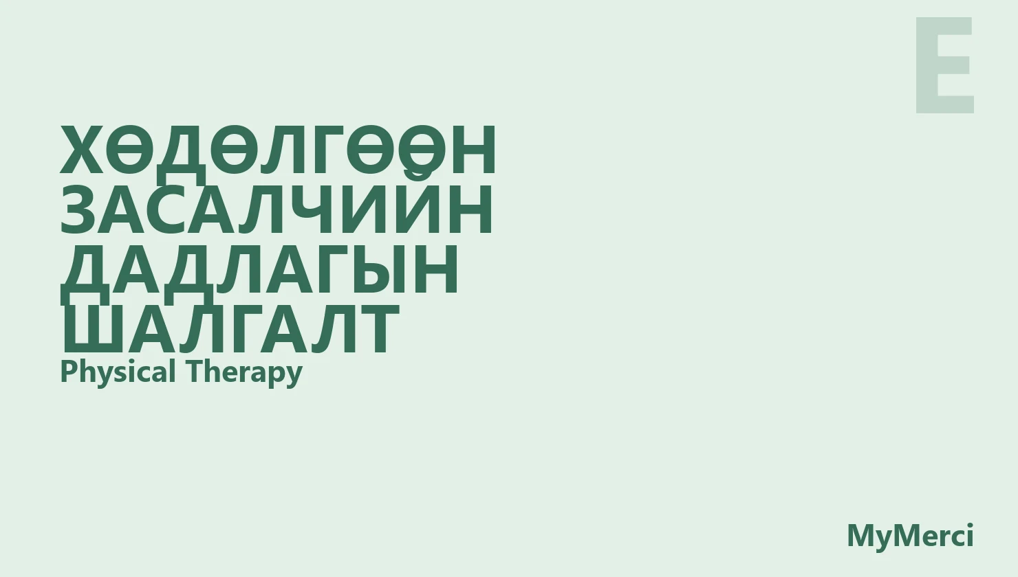 Хөдөлгөөн засалчийн дадлагын шалгалт