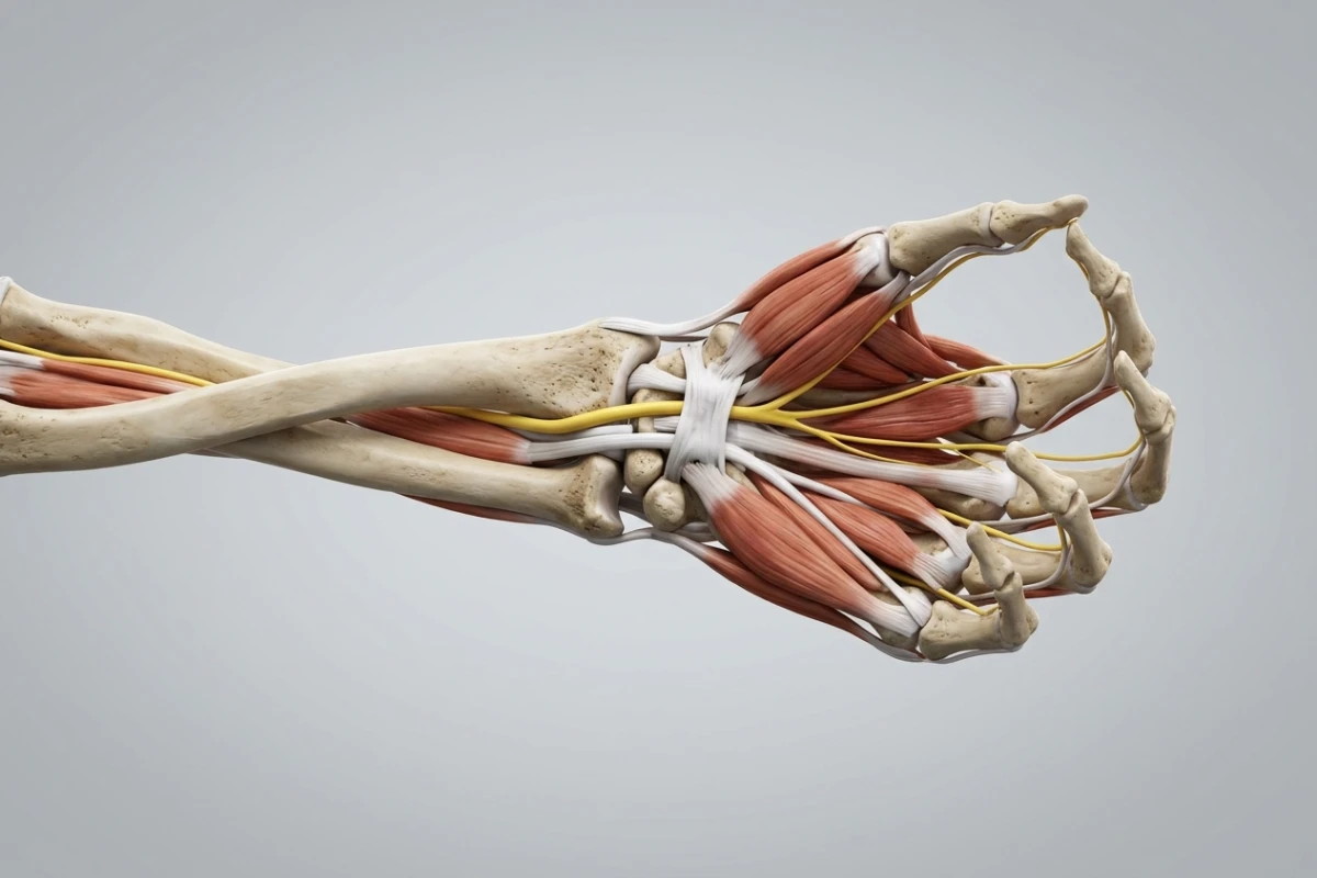 아래팔 엎침·뒤침 회전축과 손목굴(Carpal Tunnel)·정밀집기 3D 해부