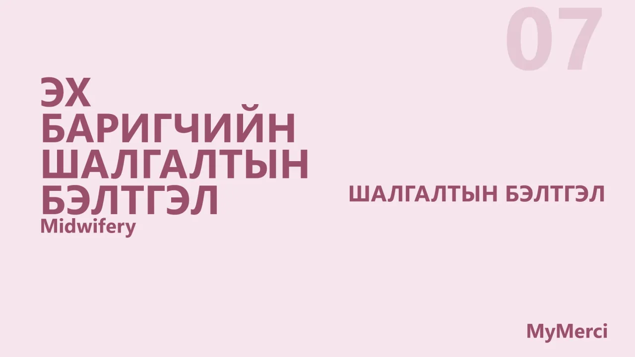 Эх баригчийн шалгалтын бэлтгэл