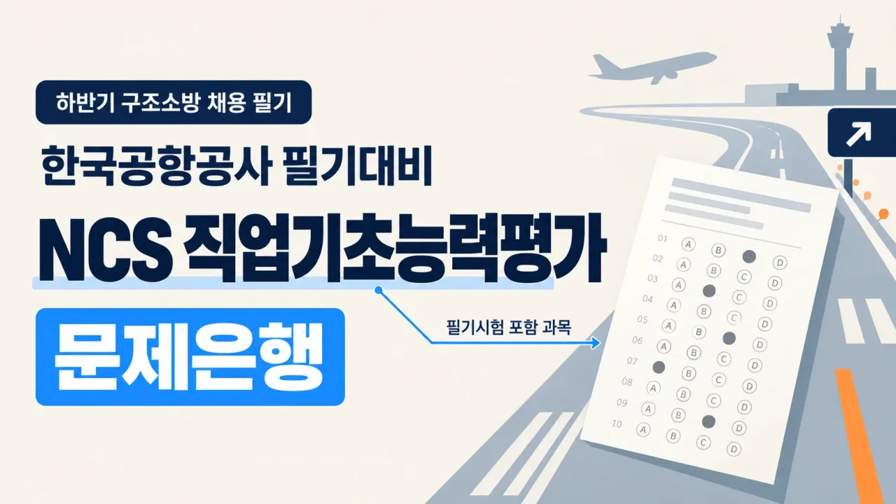 [한국항공공사 필기대비] NCS 직업기초능력평가 문제은행