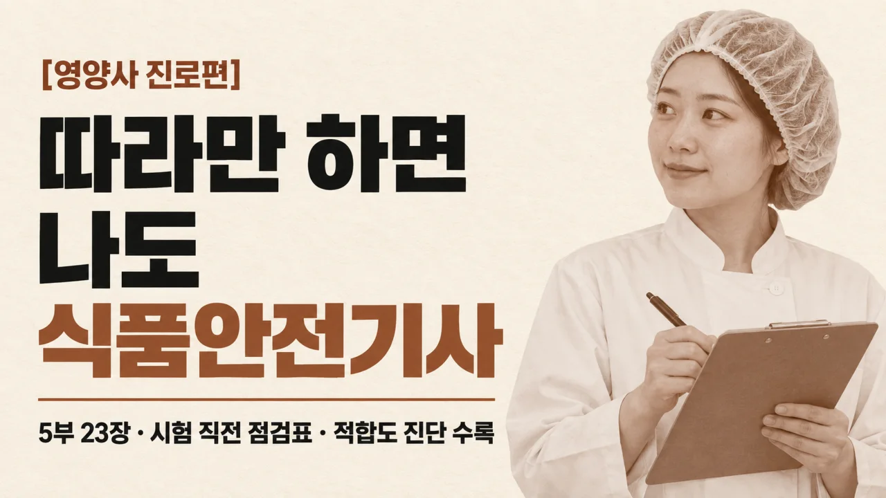 [영양사 진로편] 따라만 하면 나도 식품안전기사