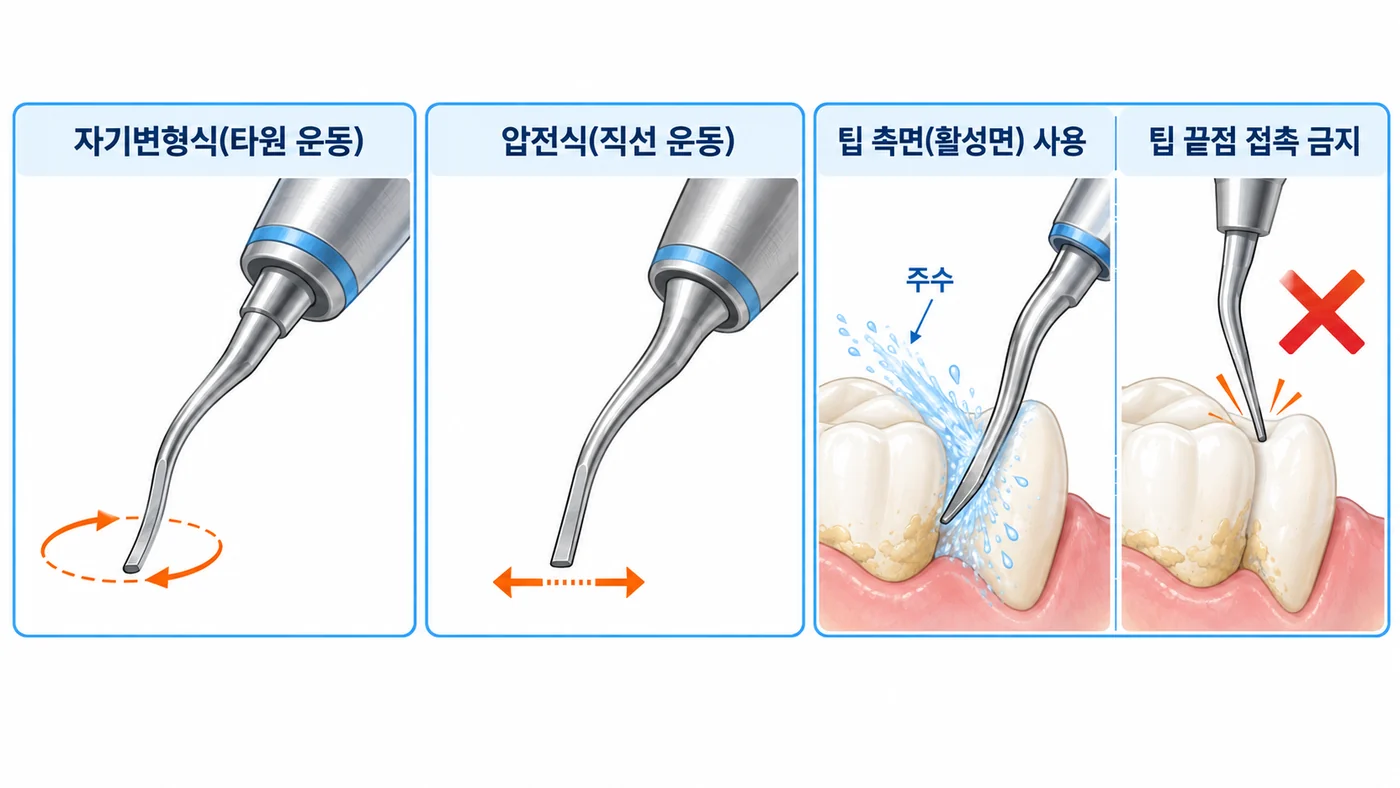 초음파 진동 방식과 팁 사용법